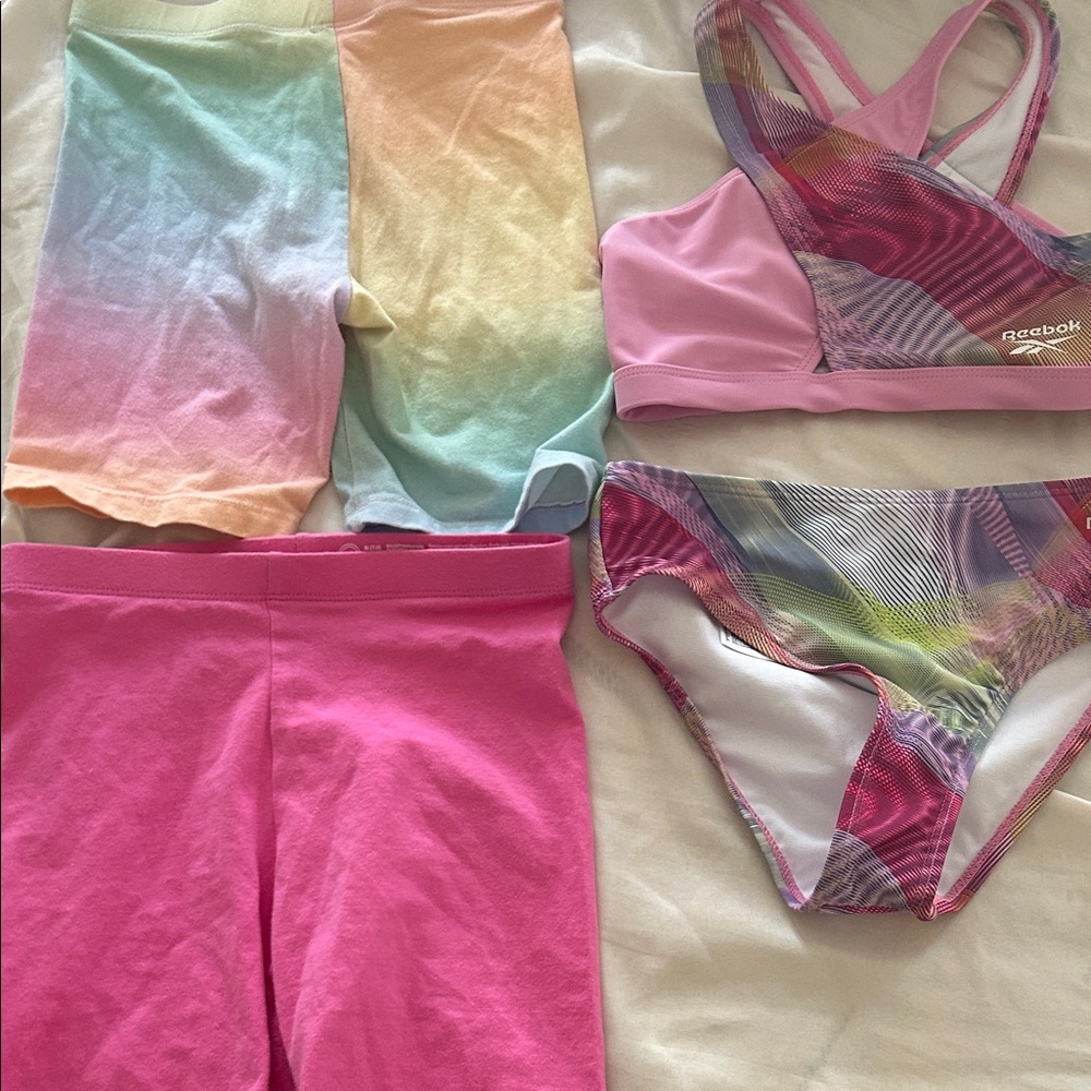 Reebok Pink and Multicolor Activewear Set